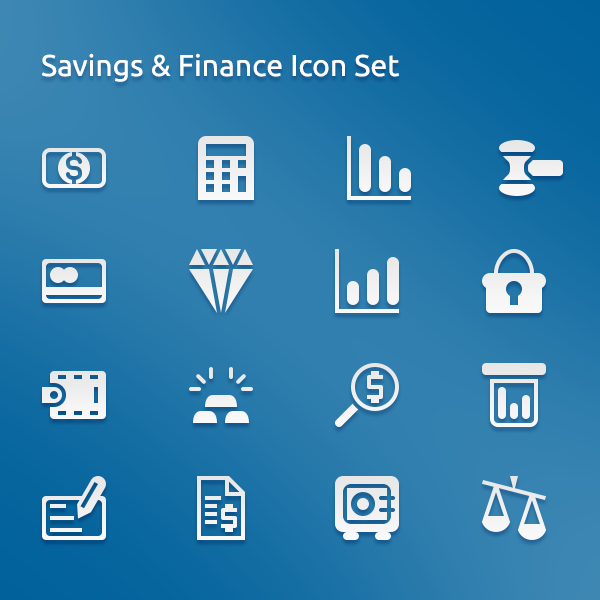 Saving and Finance icons